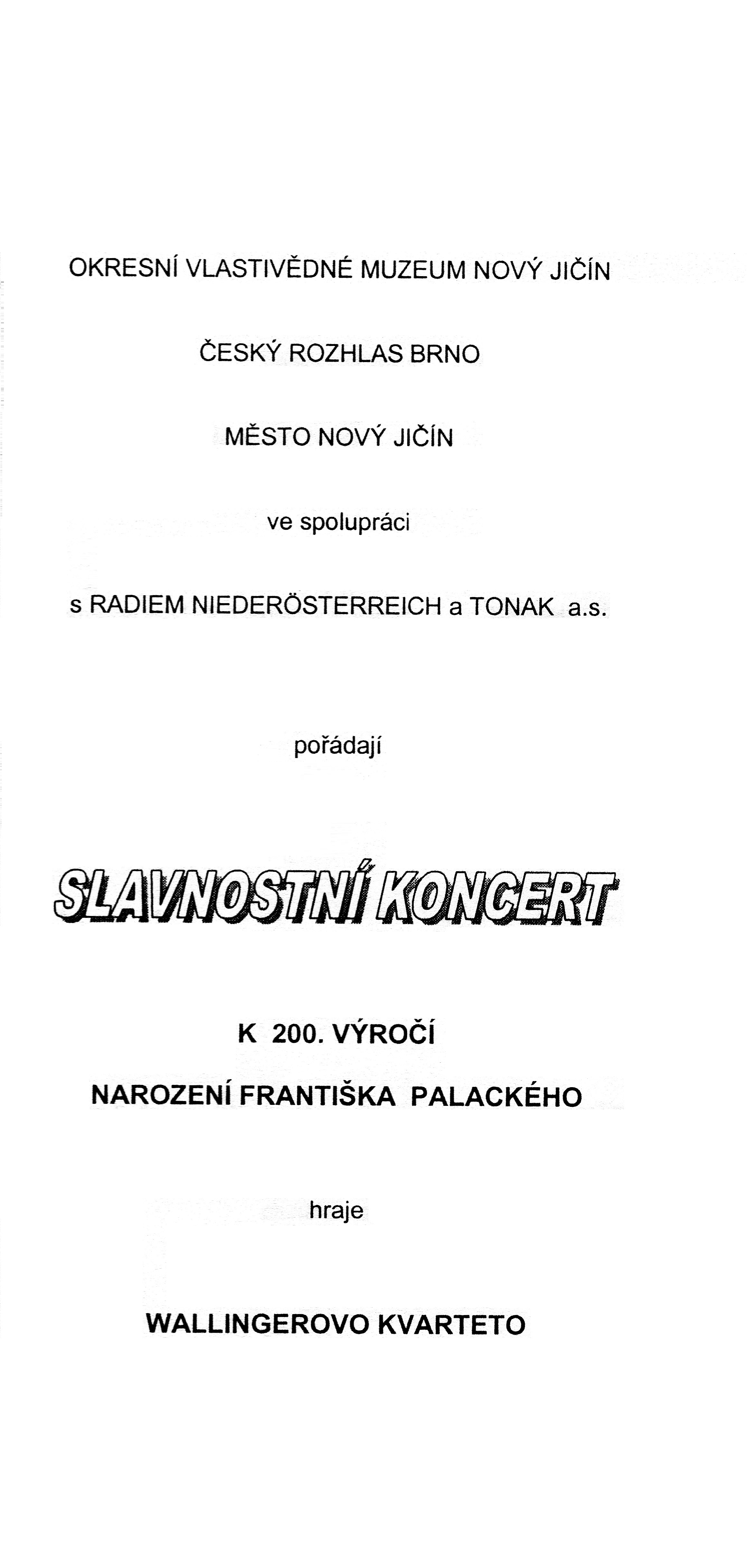 Program koncertu